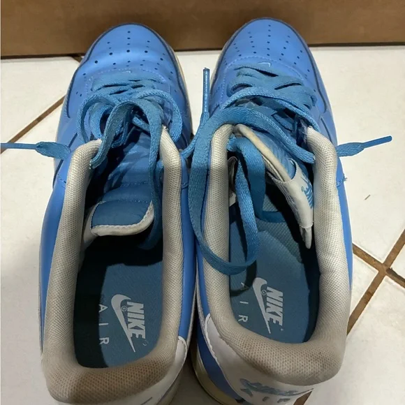 Nike Air Force 1 Blue and White Sneakers - Picture 5 of 10